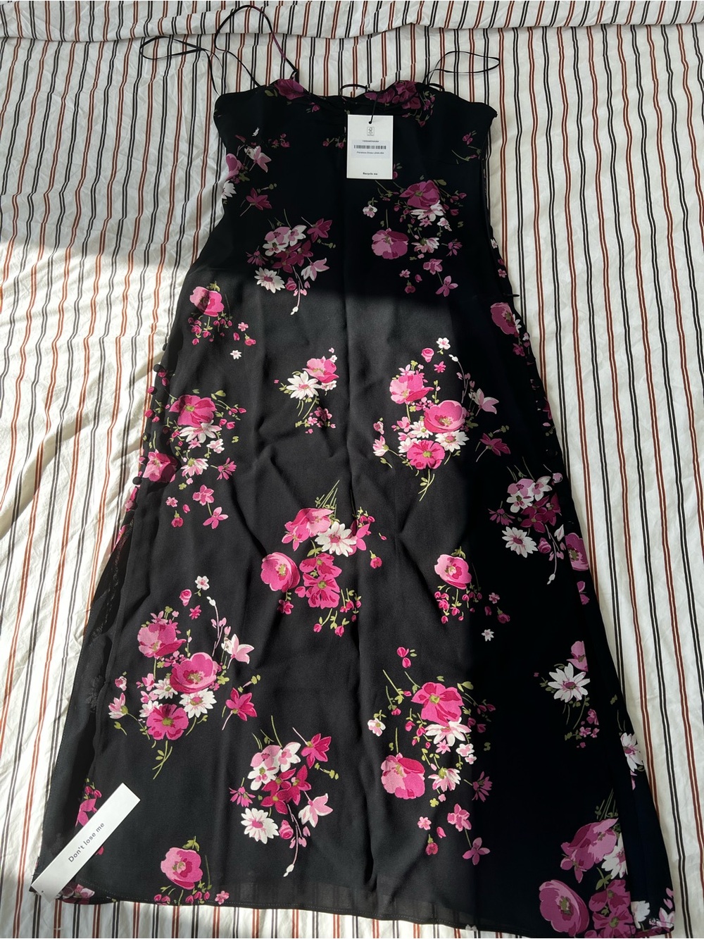 Reformation Floraison Dress Black - Size 4